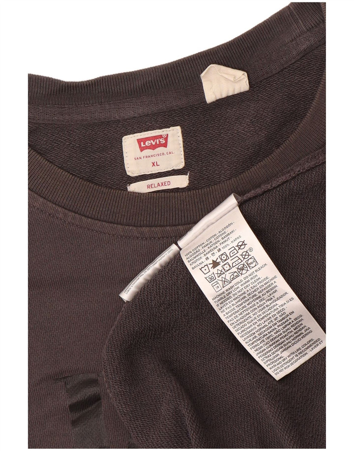 Levi's Hombre Relaxed Graphic Sudadera Jumper XL Gris Algodón