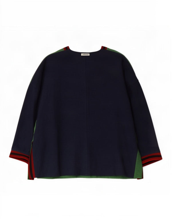 Marks & Spencer Blusa de manga 3/4 para mujer UK 46 Large Green Colourblock
