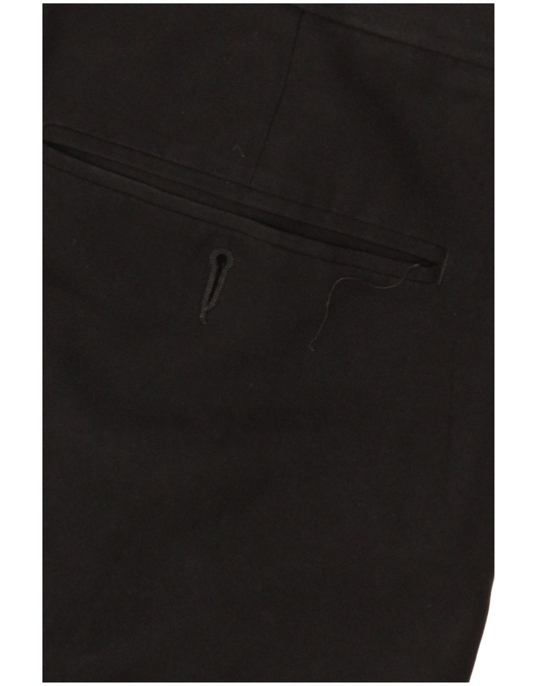 Marks & Spencer Pantalón de traje con pinzas para hombre W36 L31 Poliéster negro