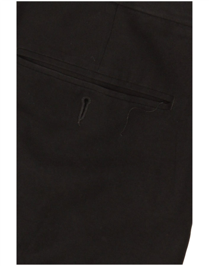 Marks & Spencer Pantalón de traje con pinzas para hombre W36 L31 Poliéster negro