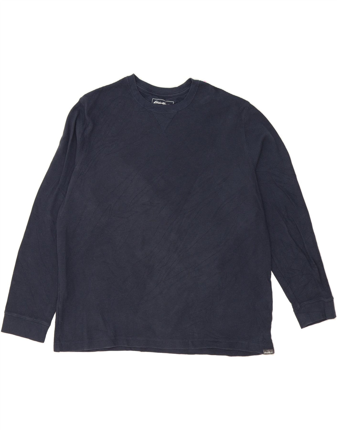 EDDIE BAUER Mens Top Long Sleeve 2XL Navy Blue Cotton Vintage Eddie Bauer and Second-Hand Eddie Bauer from Messina Hembry 