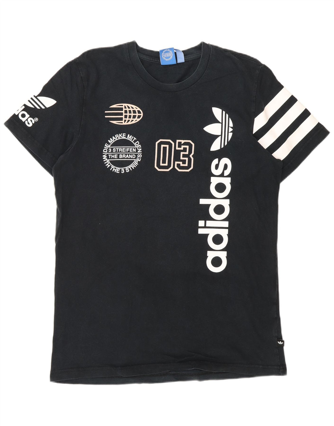 ADIDAS Camiseta gráfica para hombre Top Grande Azul marino