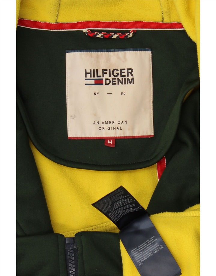 Tommy Hilfiger Suéter con capucha y cremallera para hombre Poliéster verde medio