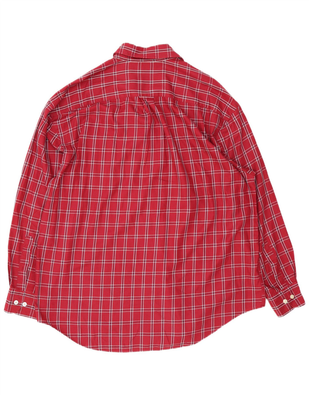 Camisa Nautica Hombre XL Algodón Cuadros Rojos
