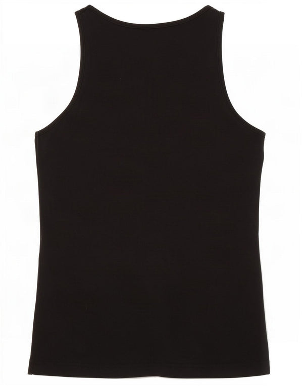 Dack's Camiseta sin mangas para mujer UK 44 Grande Algodón negro