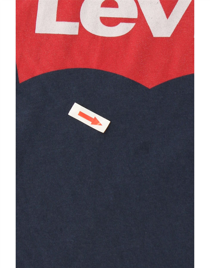 Levi's Camiseta gráfica para hombre Top pequeño de algodón azul marino