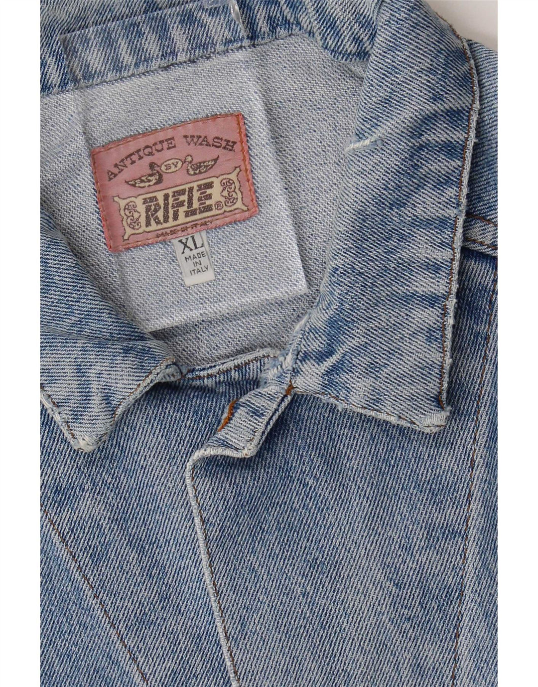 Rifle Chaqueta vaquera desgastada para hombre UK 42 XL Azul