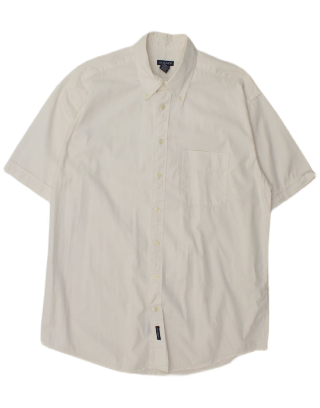 Gant Camisa De Manga Corta Para Hombre Large White Cotton