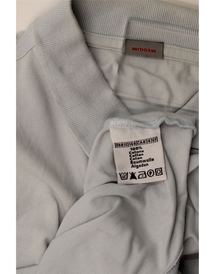 KAPPA Polo de manga larga para hombre de algodón azul medio