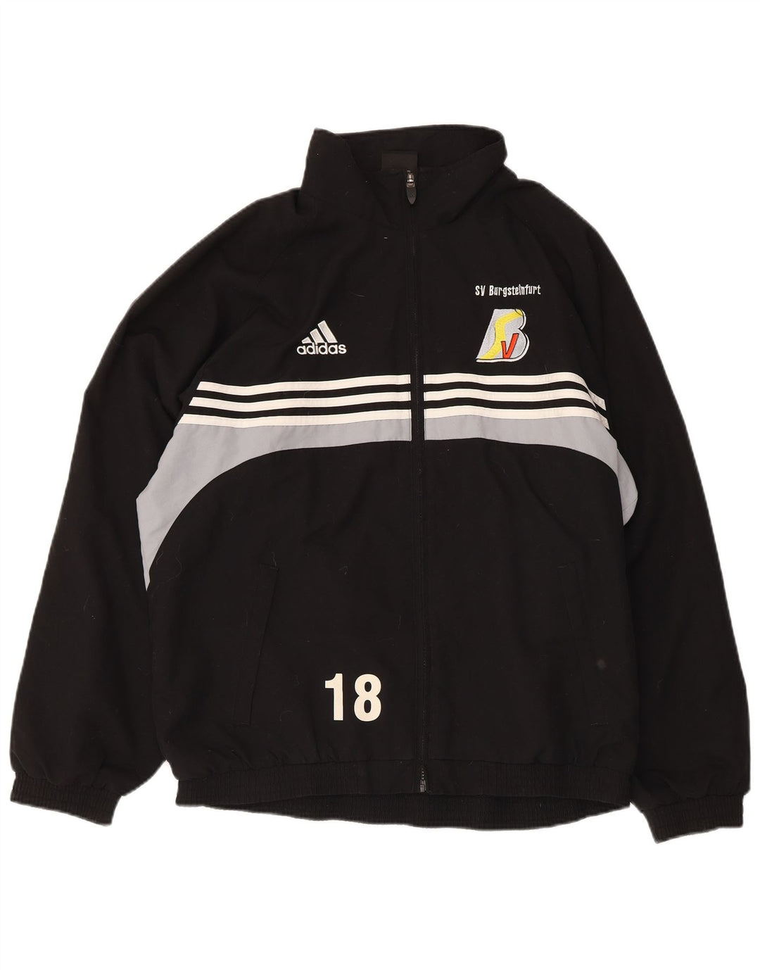 Adidas Chaqueta superior de chándal con gráfico para hombre IT 40/42 Medium Black Colourblock