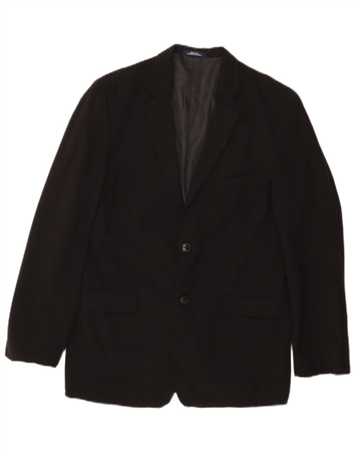 Chaqueta VINTAGE Chico 2 Botones Blazer 15-16 Años Poliéster Negro