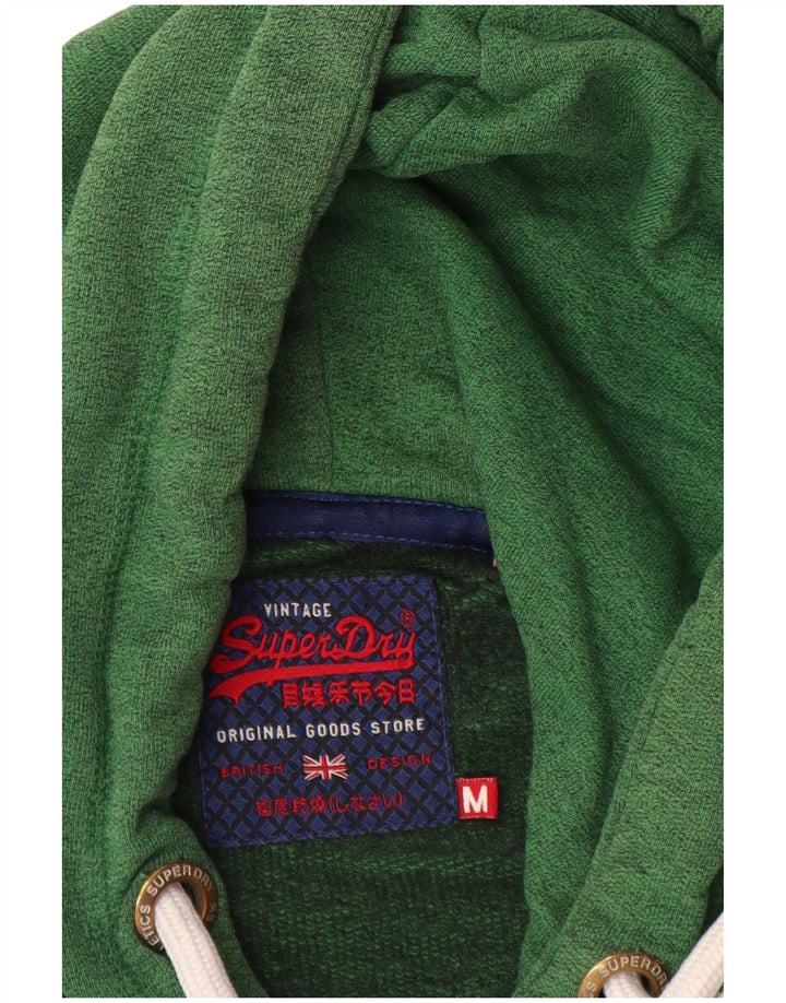 Superdry Jersey con capucha gráfica de algodón verde medio