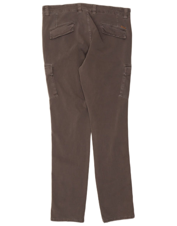 Carrera Pantalones cargo delgados para hombre IT 50 Large W34 L32 Algodón gris