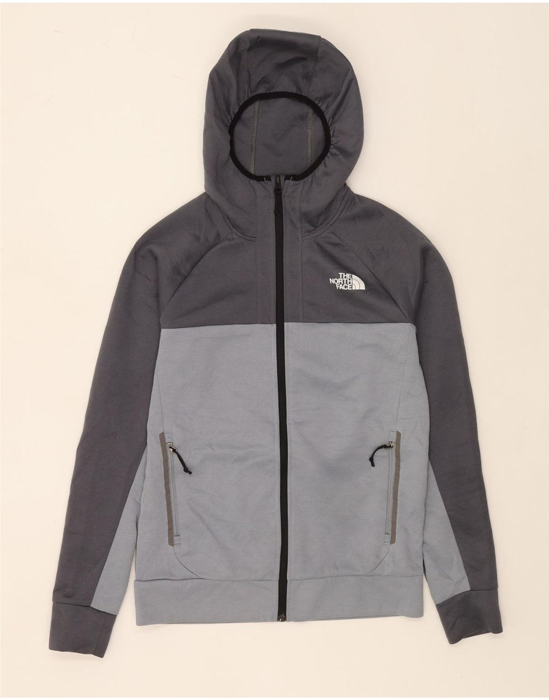 THE NORTH FACE Sudadera con capucha y cremallera para hombre Small Gris Colorblock Poliéster