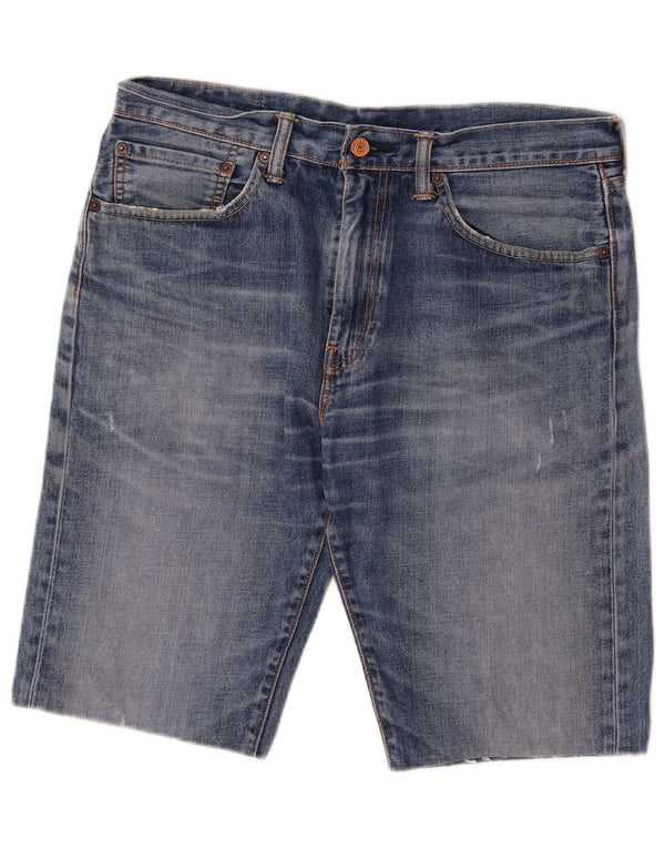 Levi's Pantalones cortos de mezclilla desgastados para hombre W34 Algodón azul grande