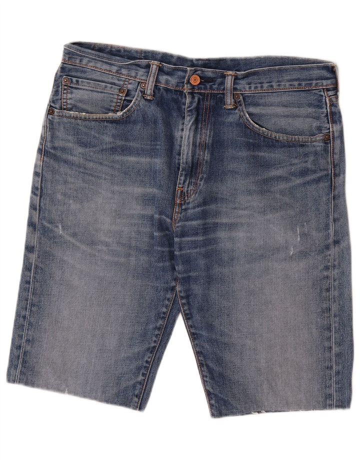 Levi's Pantalones cortos de mezclilla desgastados para hombre W34 Algodón azul grande