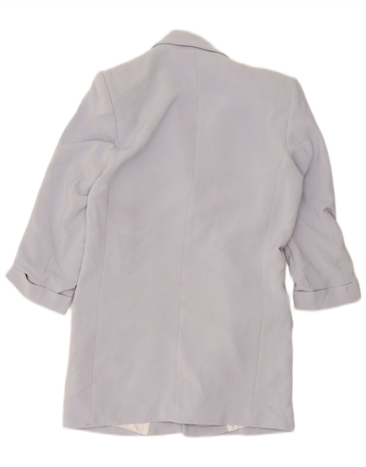 Zara Chaqueta tipo blazer abierta y holgada para mujer UK 6 XS Poliéster morado