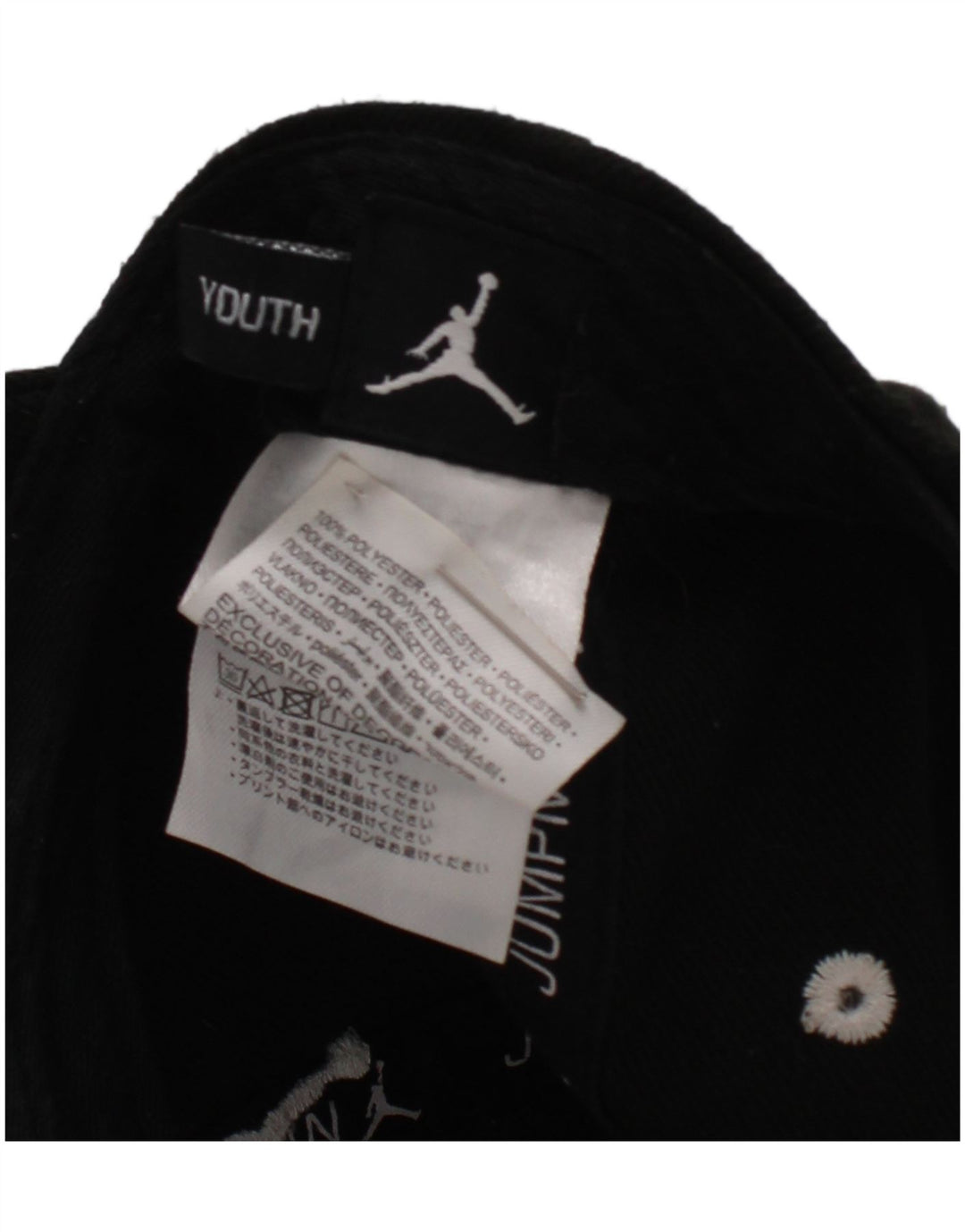 Jordan Boys Graphic Gorra de béisbol Talla única Poliéster negro