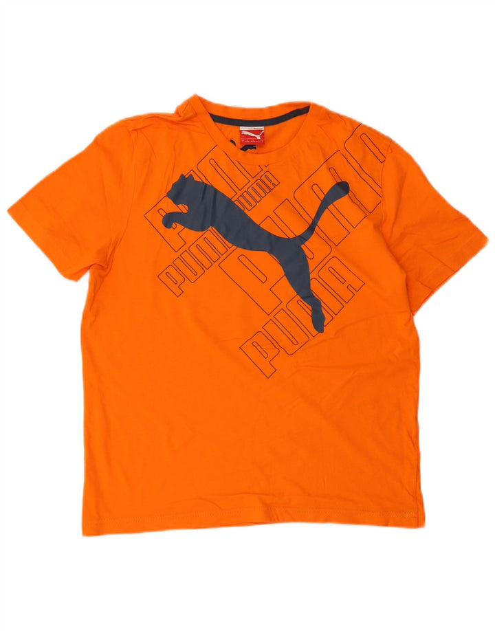 Puma - Camiseta gráfica para hombre, talla pequeña, color naranja