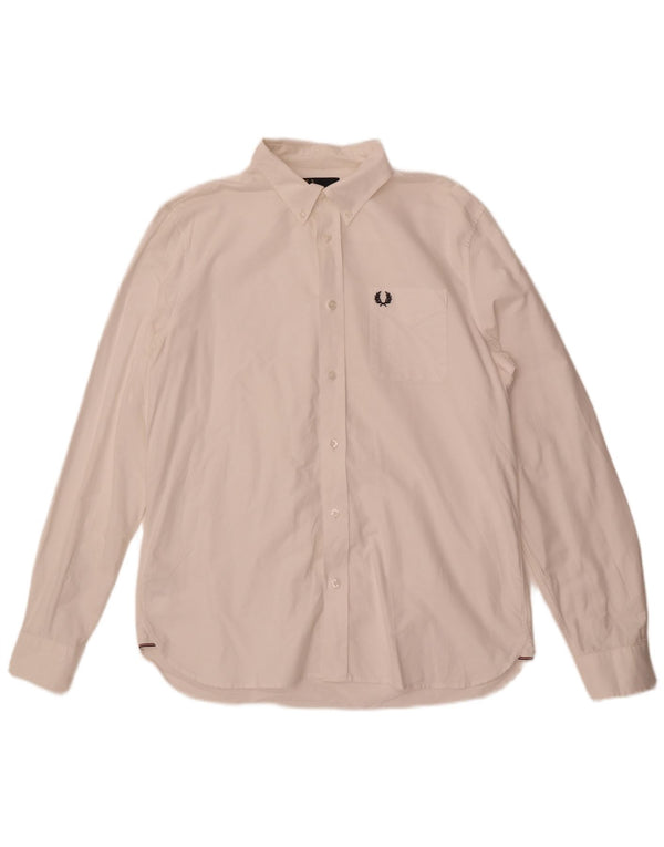 Camisa Fred Perry Hombre Grande Blanco Algodón