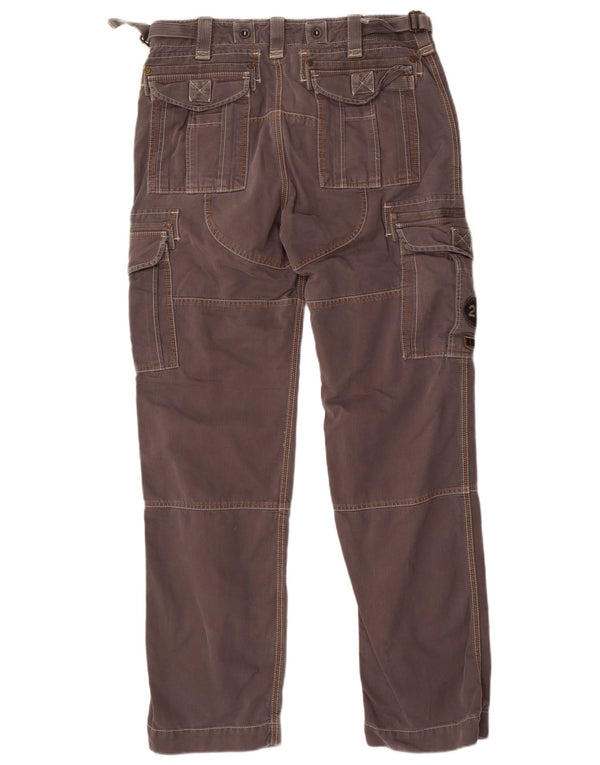 Aeronautica Militare Pantalones cargo rectos para hombre IT 50 Large W34 L33 Gris