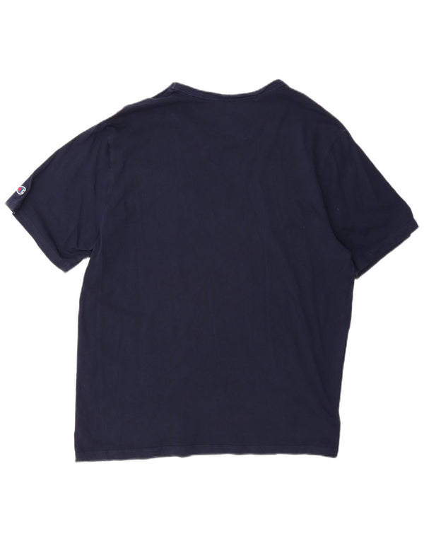 Champion Camiseta Gráfica Para Hombre Top XL Algodón Azul Marino