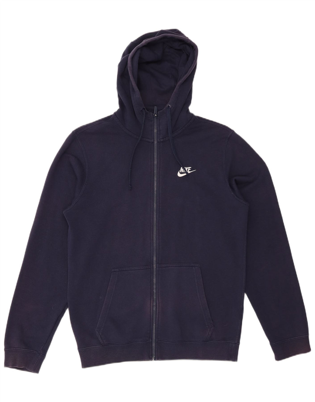 Nike Mens Zip Sudadera con capucha suéter pequeño azul marino