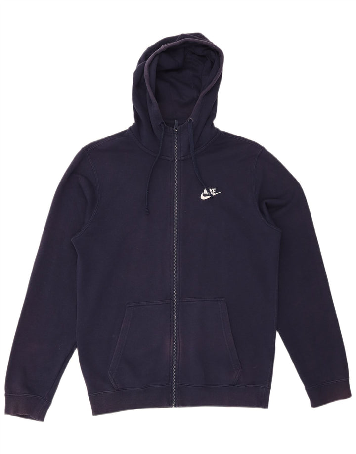 Nike Mens Zip Sudadera con capucha suéter pequeño azul marino