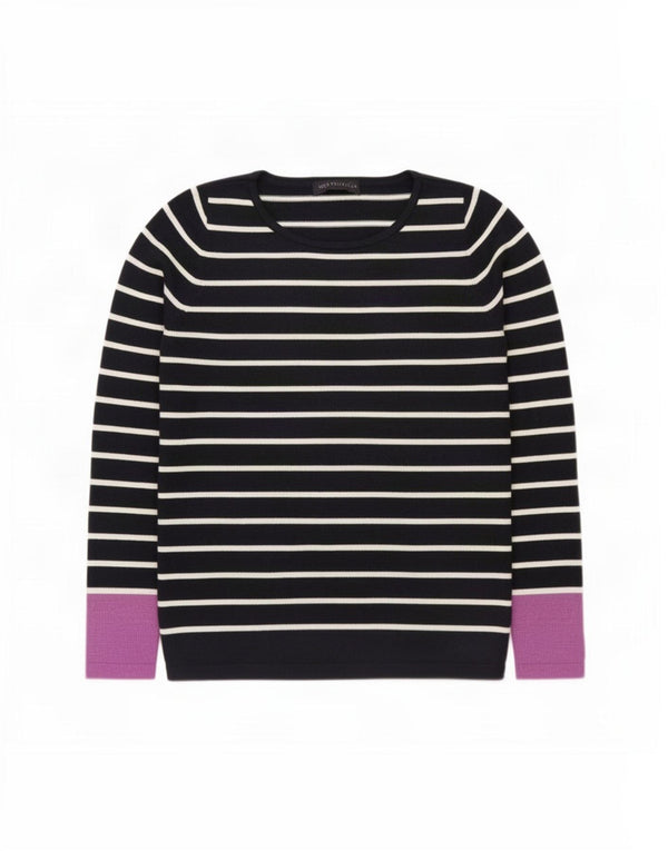 Marks & Spencer Jersey con Cuello Barco para Mujer UK 10 Small Azul Marino