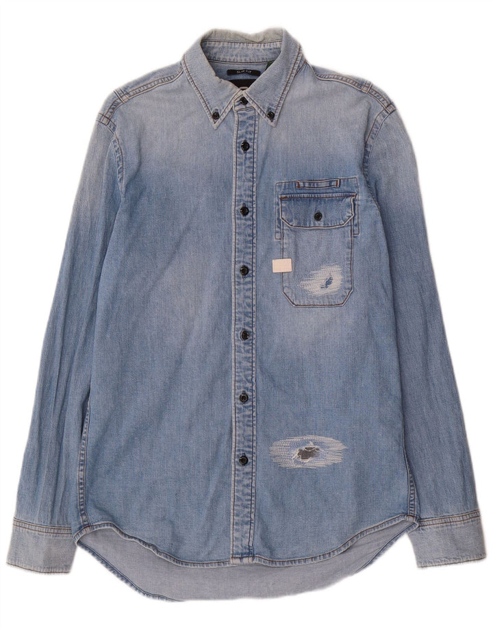 G-Star Hombre Camisa Vaquera Slim Fit Algodón Azul Medio
