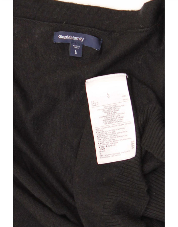 Gap Jersey con Cuello en V para Mujer UK 44 Grande Poliéster Negro