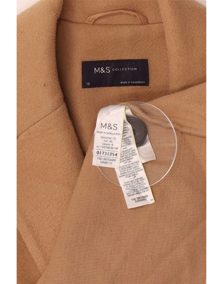 Marks & Spencer Abrigo para mujer UK 42 Poliéster marrón medio