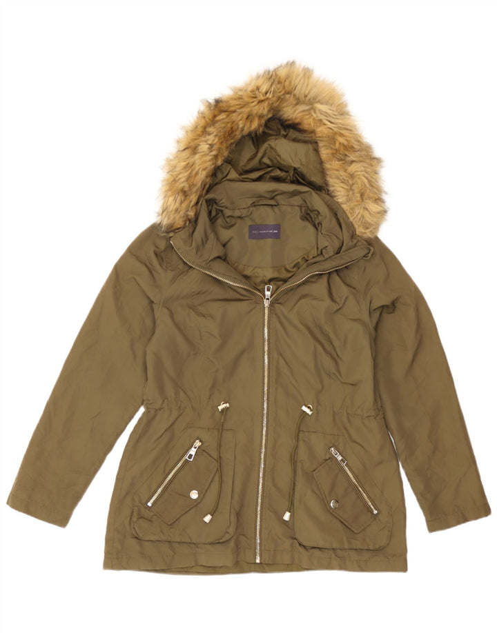 Marks & Spencer Chaqueta impermeable extragrande con capucha para mujer UK 8 Small Khaki