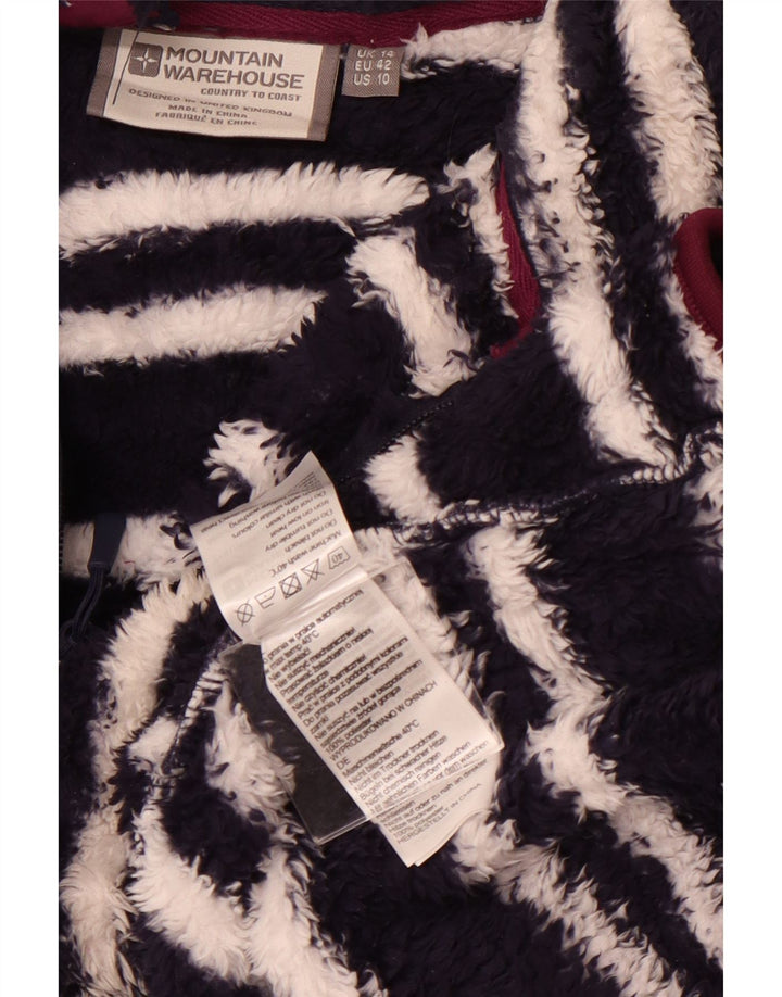 MOUNTAIN WAREHOUSE Jersey de forro polar para mujer UK 40 Grande Azul marino a rayas