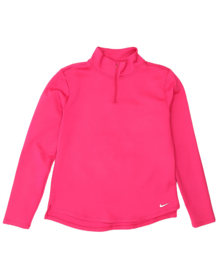 Nike - Chándal con cremallera y cuello para mujer, talla M, color rosa
