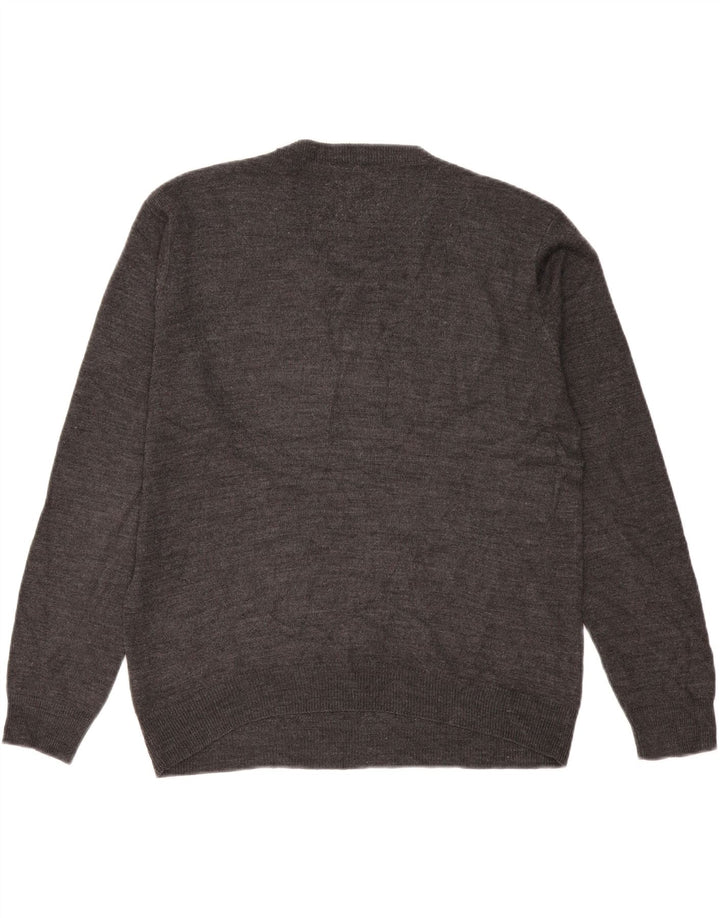 Pierre Cardin - Jersey con cuello en V para hombre, acrílico gris grande