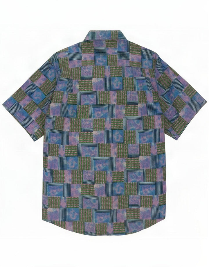 Azzurra Camisa de manga corta para hombre Mediana Patchwork multicolor