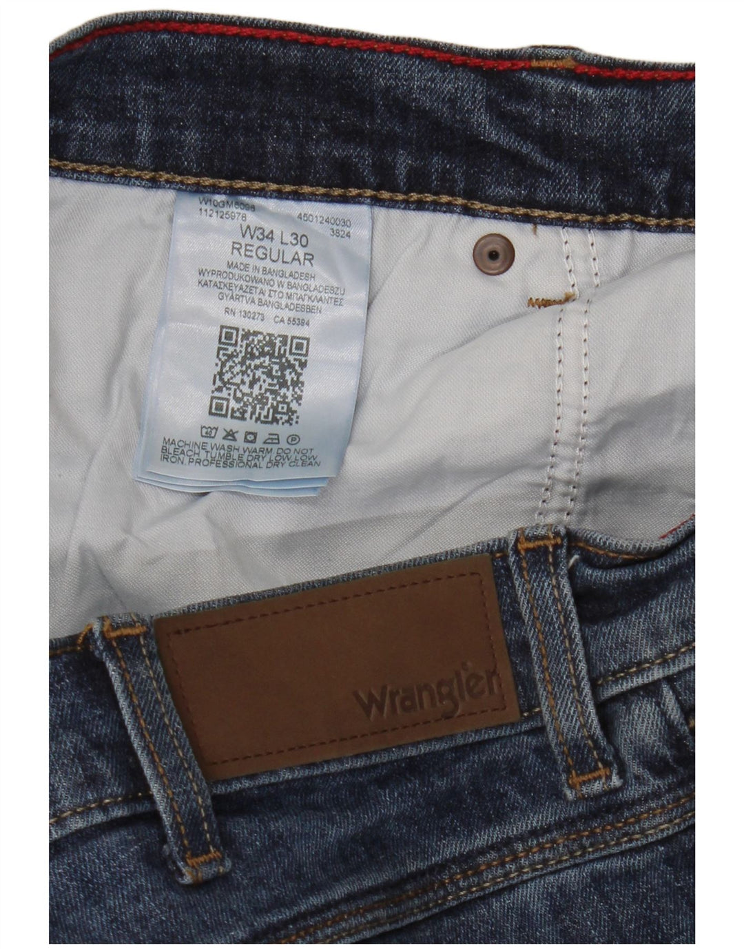 Wrangler Vaqueros Rectos Regulares Para Hombre W34 L30 Algodón Azul