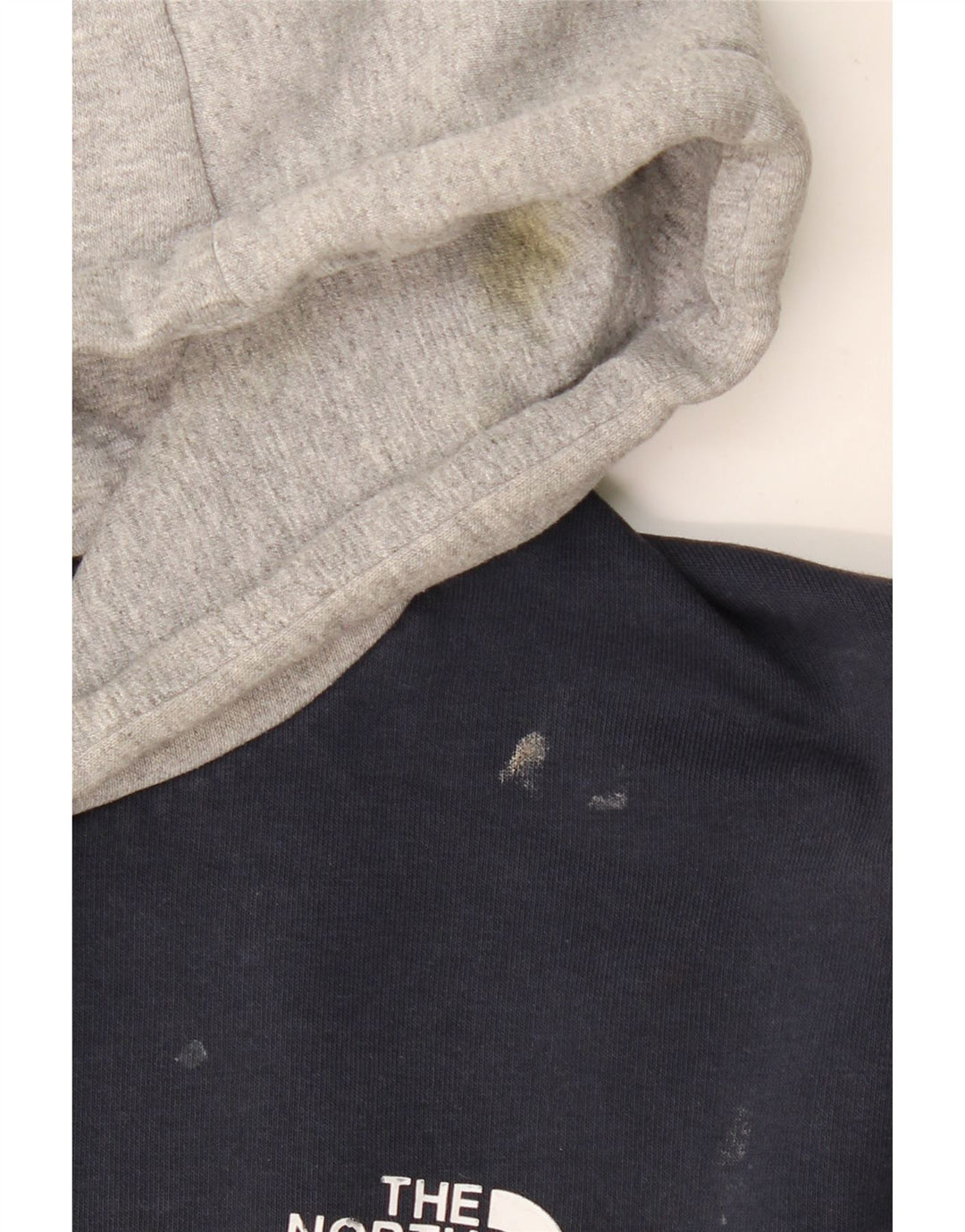 THE NORTH FACE Jersey con capucha para hombre, color azul marino medio, algodón con bloques de color