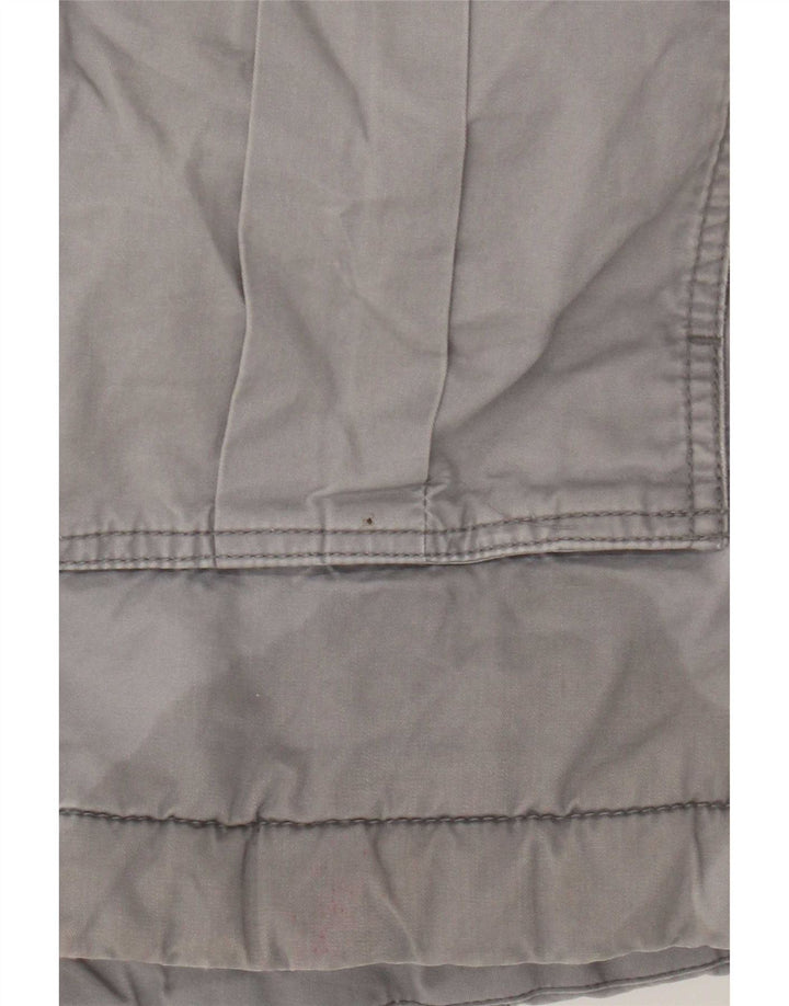 Parka con capucha para mujer Gap UK 10 Small Grey Cotton