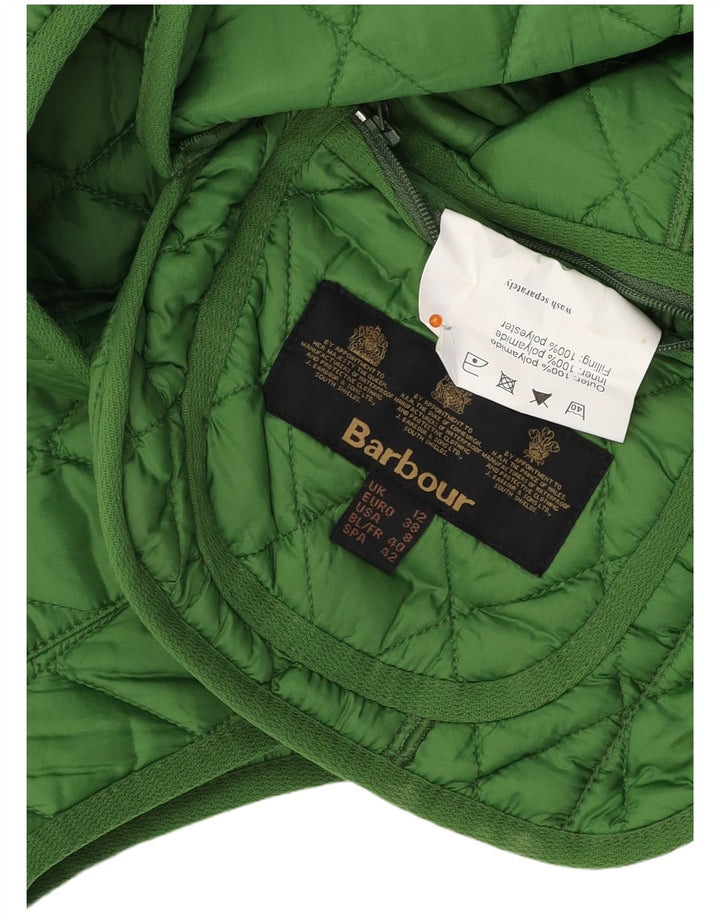 BARBOUR Chaleco acolchado para mujer UK 12 Poliéster verde medio