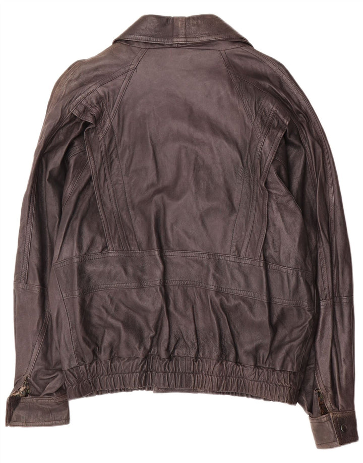 Vintage chaqueta de cuero para hombre Reino Unido 40 cuero marrón grande