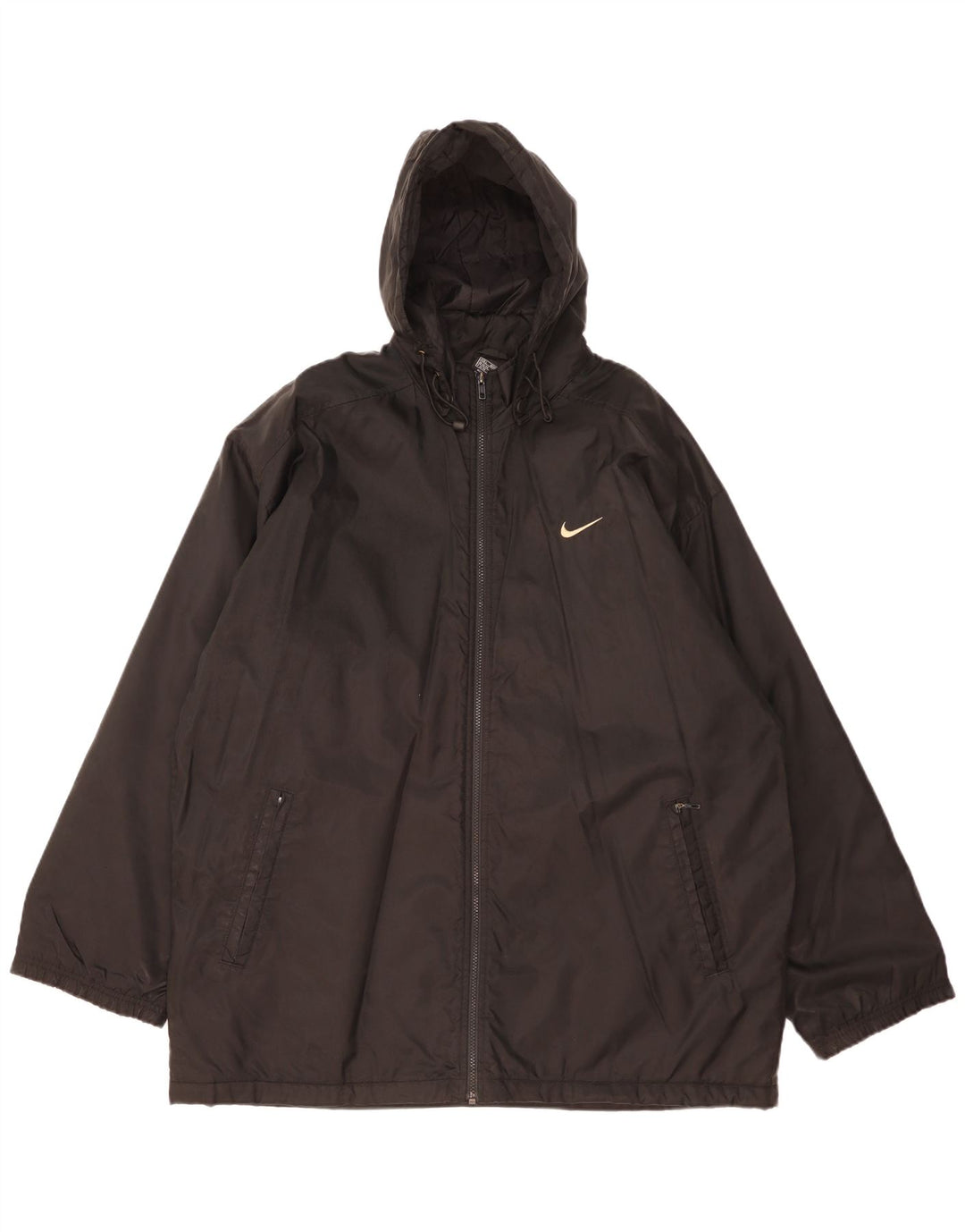 Nike - Chaqueta cortavientos con capucha para hombre, talla XL, poliéster negro