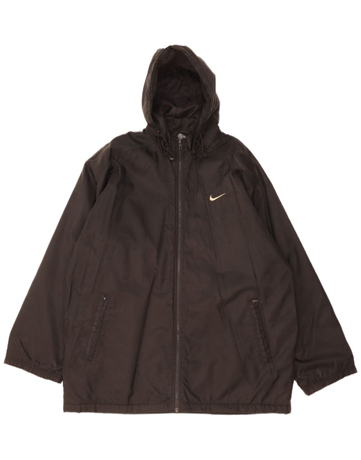 Nike - Chaqueta cortavientos con capucha para hombre, talla XL, poliéster negro