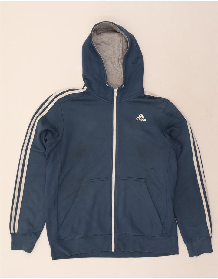 Adidas Mens Climalite Zip Sudadera con capucha suéter grande azul marino poliéster