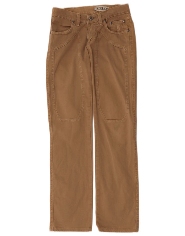 Pantalones informales rectos para mujer Jeckerson W25 L29 Algodón marrón