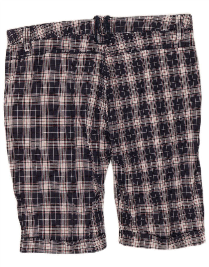 Dack's Pantalones cortos chinos para hombre IT 48 Medium W36 Algodón a cuadros azul marino