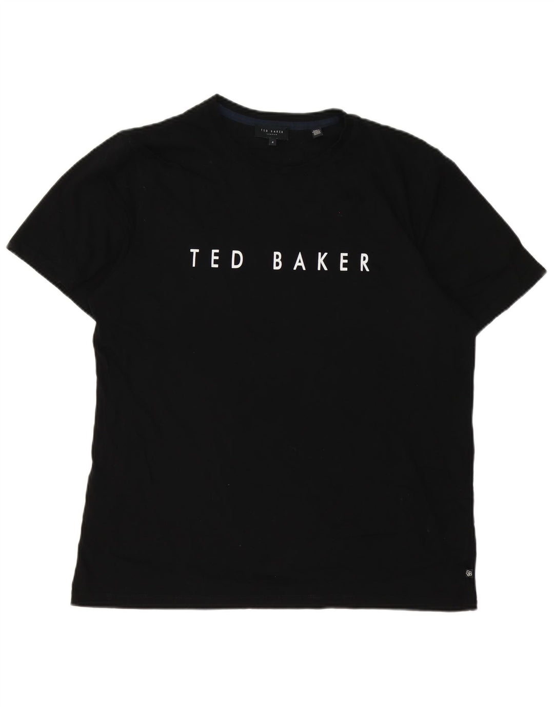 Ted Baker - Camiseta gráfica para hombre, talla 4, algodón negro grande