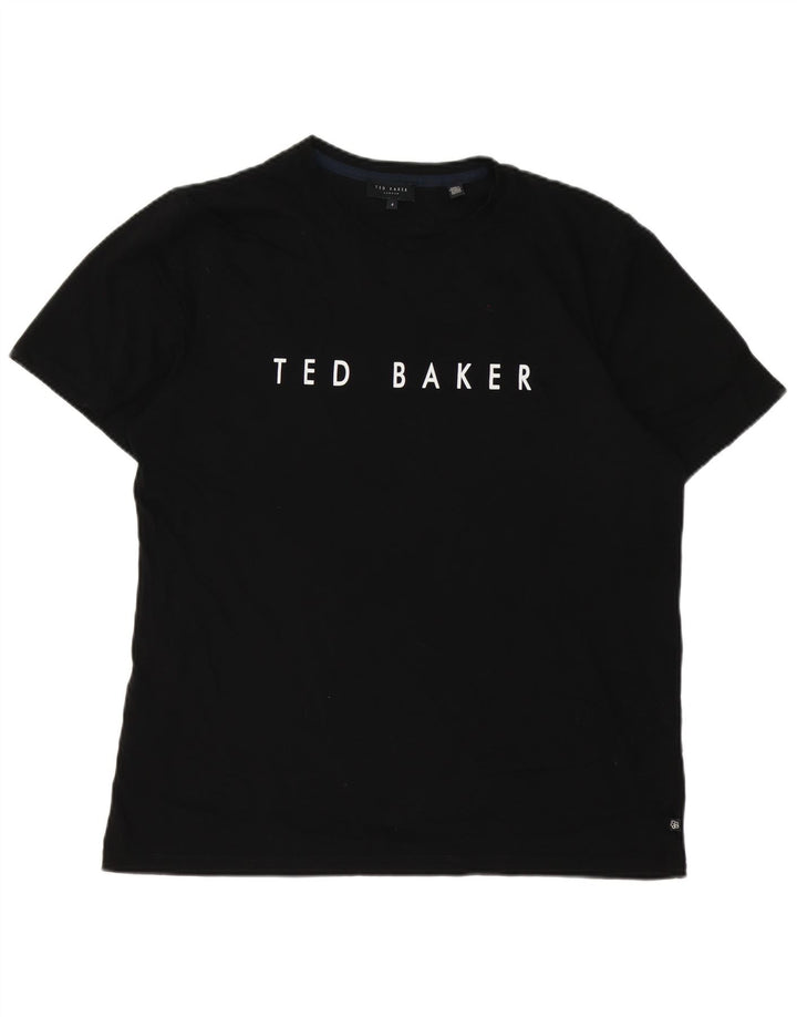 Ted Baker - Camiseta gráfica para hombre, talla 4, algodón negro grande