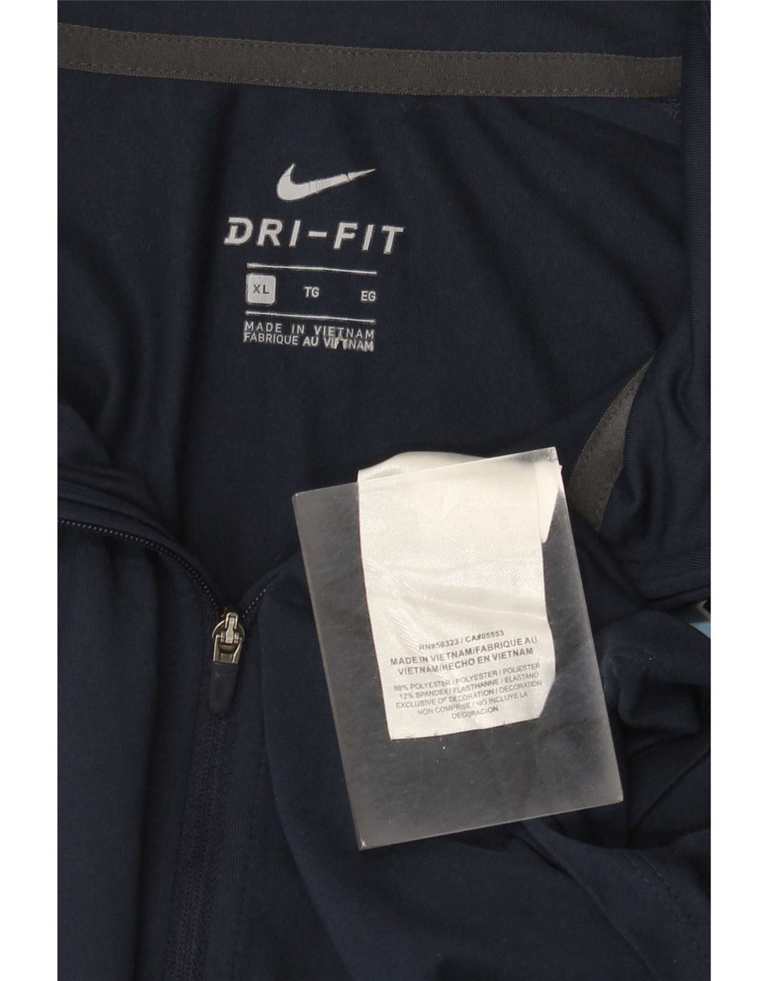 Nike Hombre Dri Fit Graphic Zip Neck Jersey Chándal Top XL Azul Marino